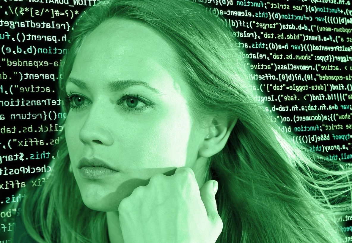 code on screen
