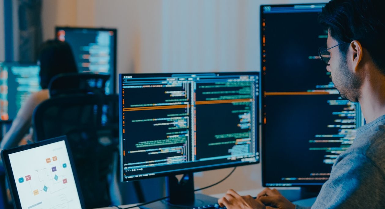 code on screen