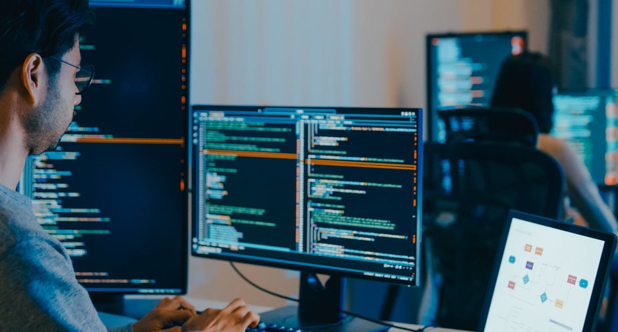 code on screen