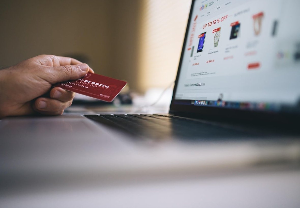 shopping cart laptop
