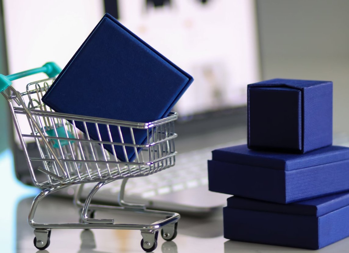 shopping cart laptop
